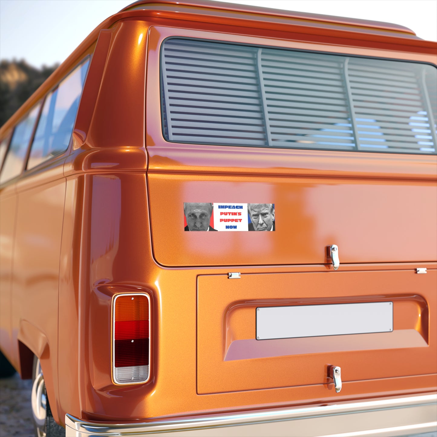 Political Humor Bumper Stickers - 'Impeach Putin's Puppet Now'